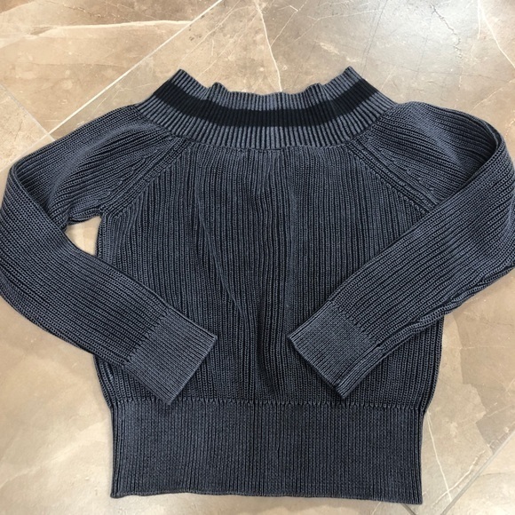 Rag n Bone Dark Gray Black Ribbed Sweater - Picture 4 of 5